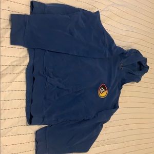 A blue Volcom classic fit hoodie sweatshirt